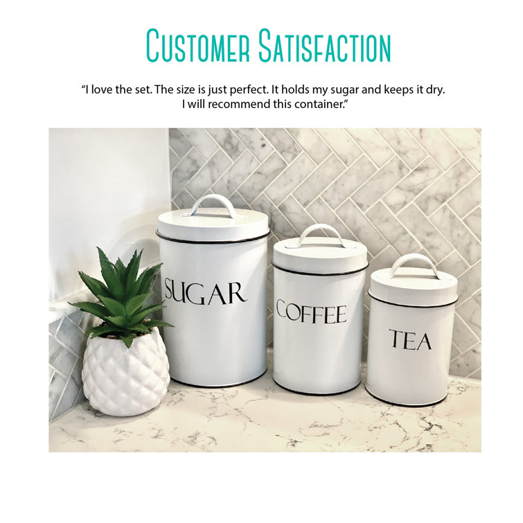 Outshine Co Outshine Mint Farmhouse Nesting Kitchen Canisters Set